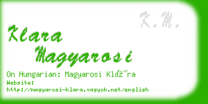 klara magyarosi business card